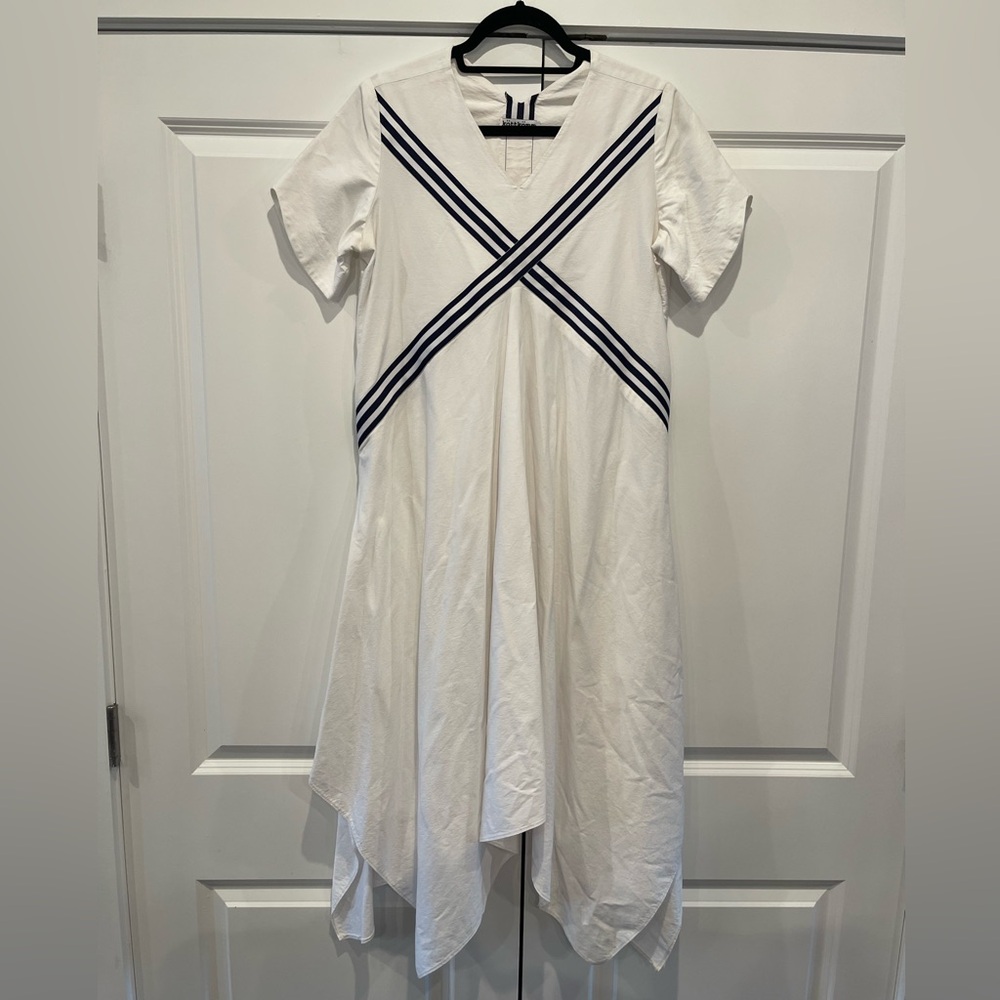 Fisherman Nautical White Dress